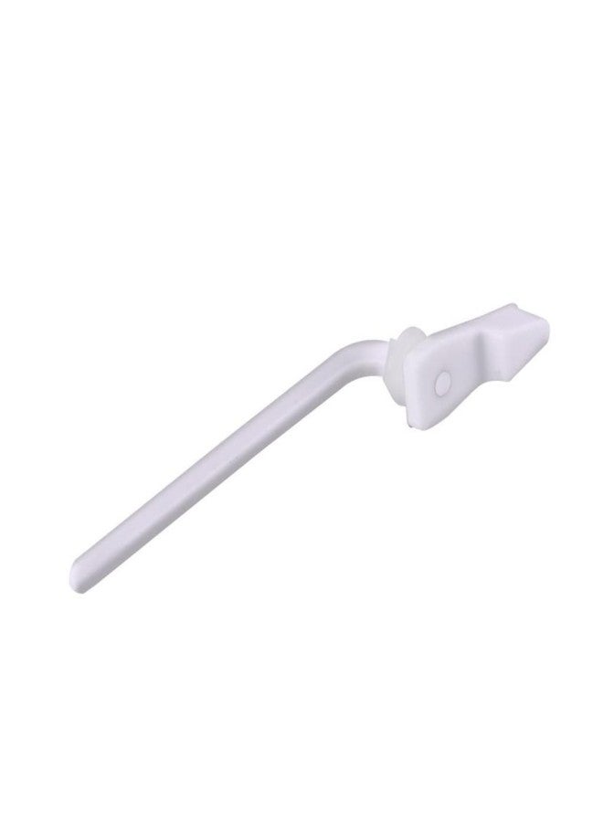 KINIK Plastic Toilet Flush Tank Lever Handle | Flat Lever Style with White Finish | Durable Flush Handle for Cistern Tank Replacement - Image 1